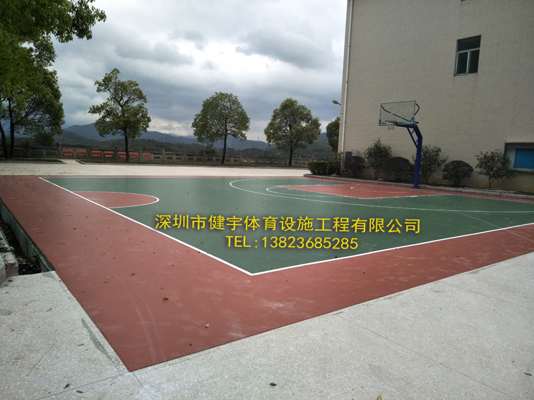 硅PU籃球場施工